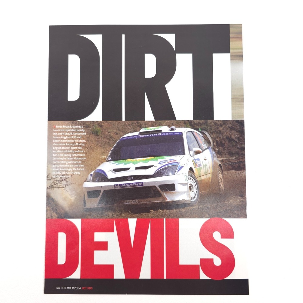 FORD Rally Focus Dirt Devils Camaro Impala Racing Garage Vintage Print Poster